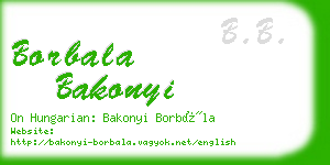 borbala bakonyi business card